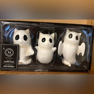 New 2024 Martha Stewart Halloween Cat Ghost Trio Figurines Spooky Viral Decor